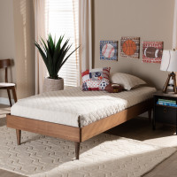 Baxton Studio MG97151-Ash Walnut-Frame-Twin Baxton Studio Rina Mid-Century Modern Ash Walnut Finished Wood Twin Size Platform Bed Frame